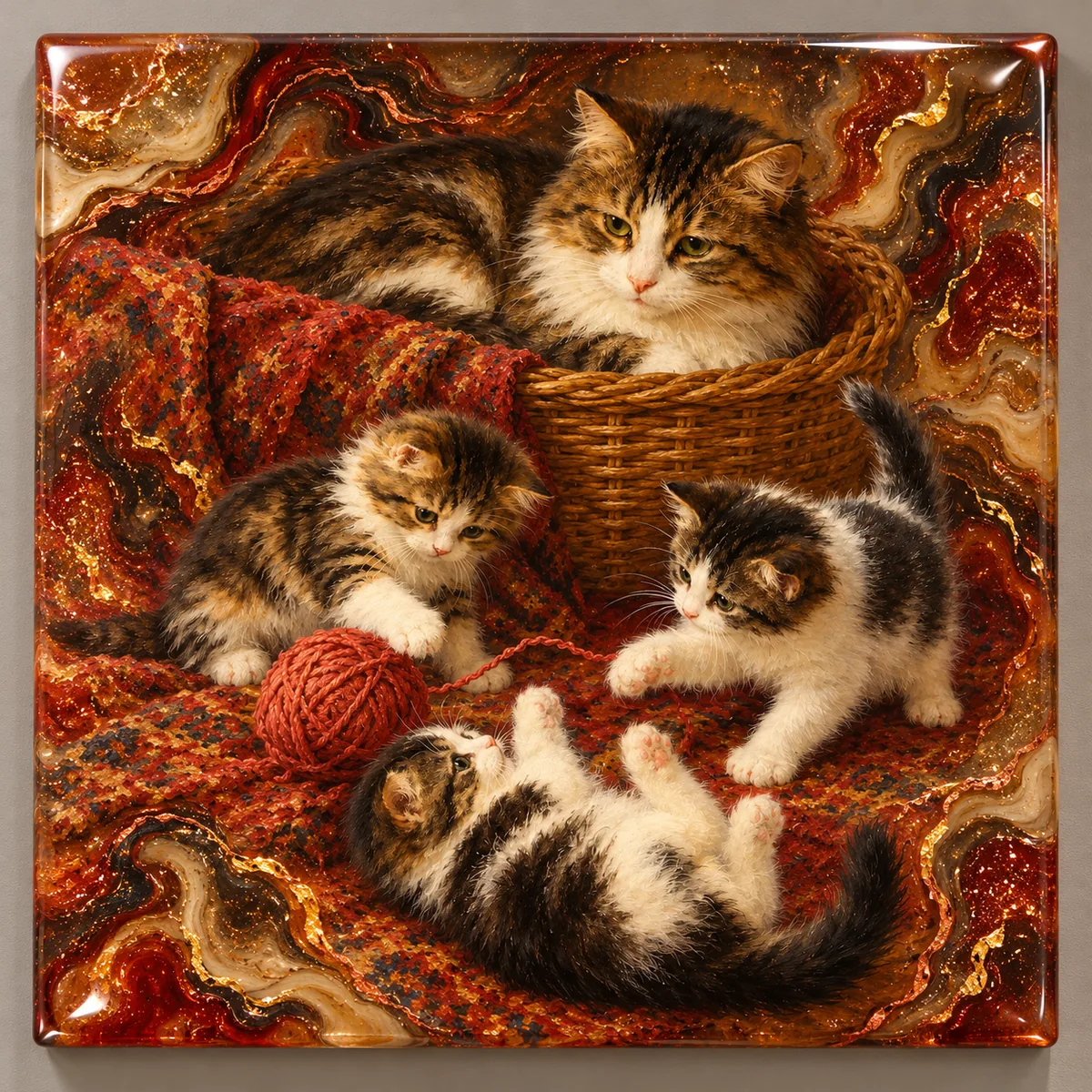 A Cat with Three Kittens