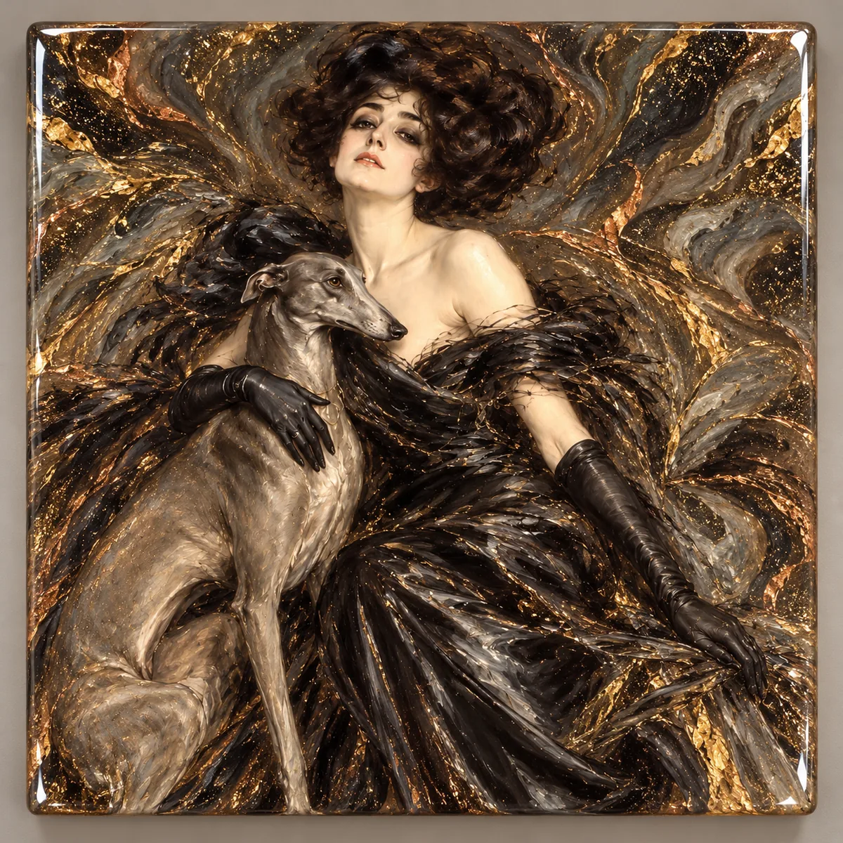 The Marchesa Luisa Casati with a Greyhound