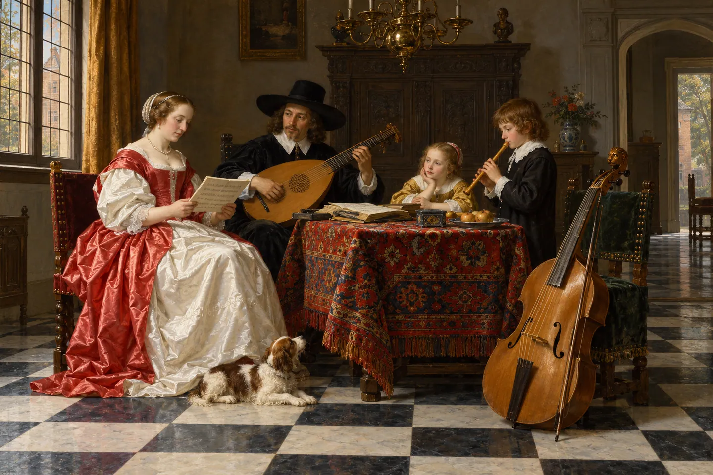 Portrait of a Family Playing Music