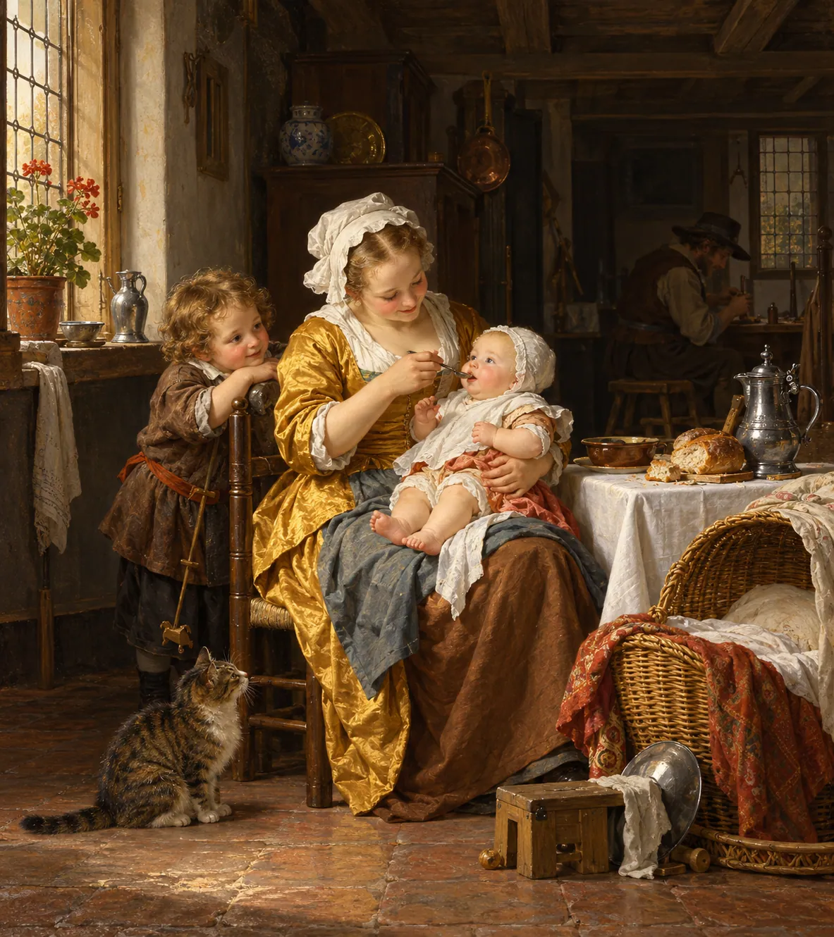 A Mother Feeding her Child (The Happy Mother)