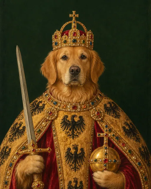 Emperor Charlemagne, the painting