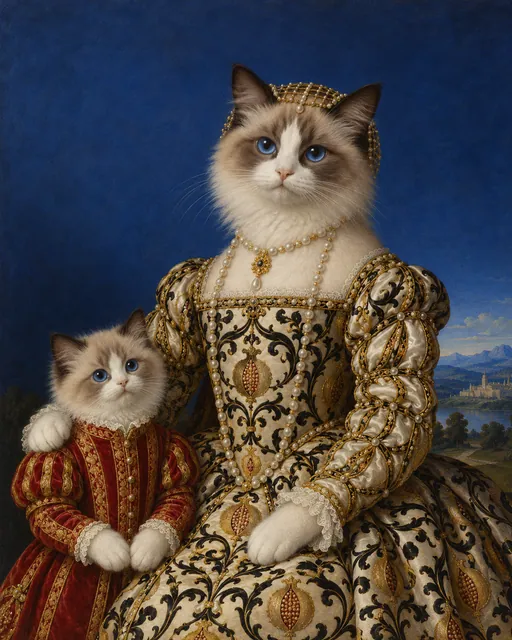 Eleanor of Toledo with her Son Giovanni, the painting