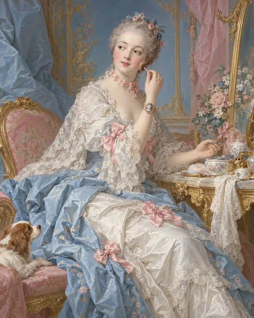 Madame de Pompadour at Her Toilette, the painting