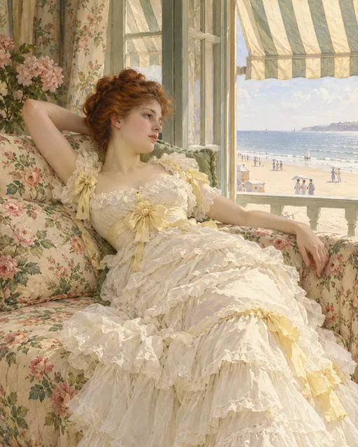 Seaside (July: Specimen of a Portrait), the painting
