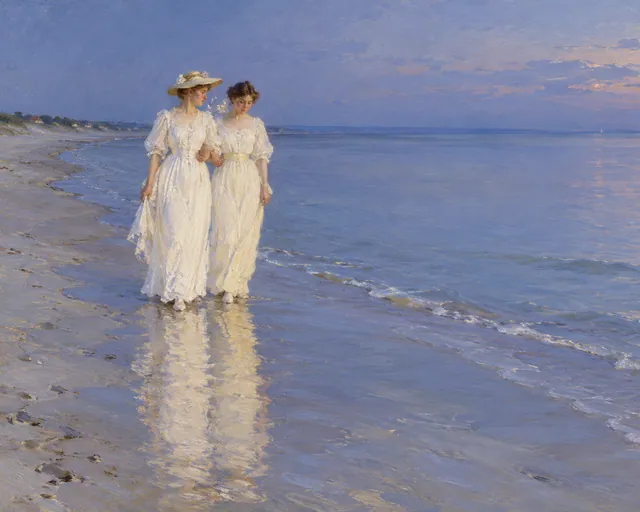 Summer Evening on Skagen's Southern Beach, the painting