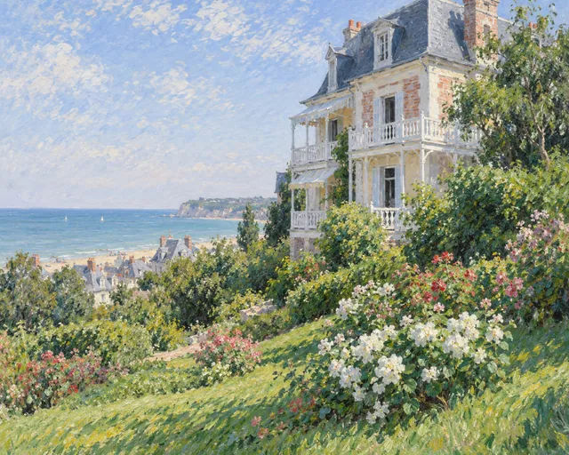 Villa at Trouville, the painting